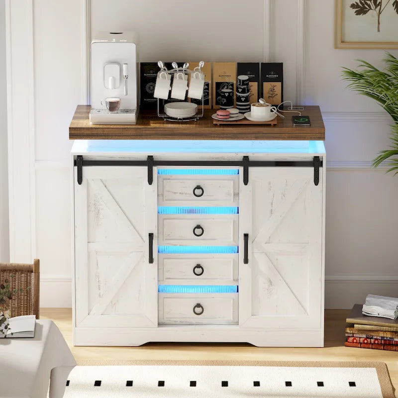 5 Drawer Accent Cabinet With Led Light
