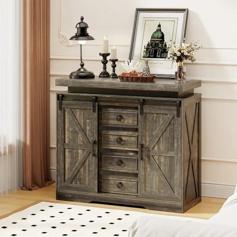 5 Drawer Accent Cabinet With Led Light