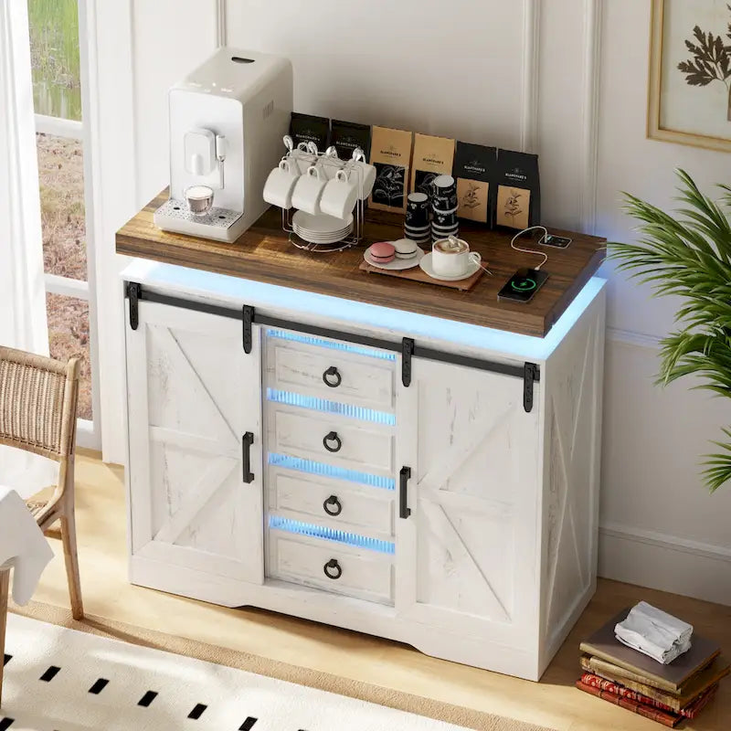 5 Drawer Accent Cabinet With Led Light