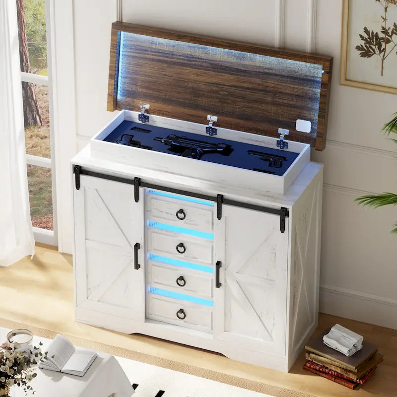 5 Drawer Accent Cabinet With Led Light