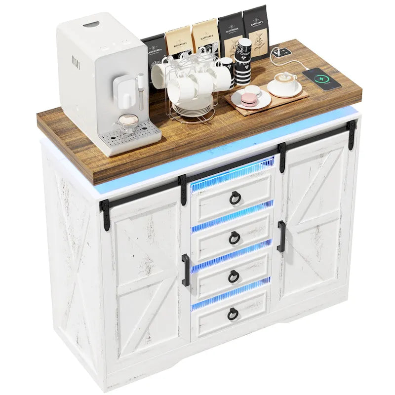 5 Drawer Accent Cabinet With Led Light