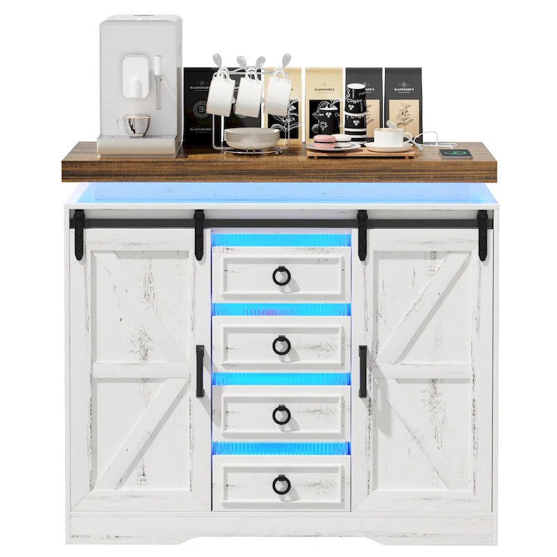 5 Drawer Accent Cabinet With Led Light