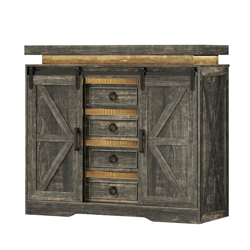 5 Drawer Accent Cabinet With Led Light