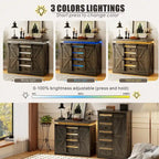 5 Drawer Accent Cabinet With Led Light