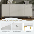 Four-Door Sideboard with Adjustable Shelves