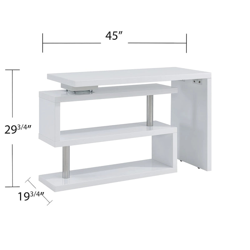 Rotating Desk with Shelving