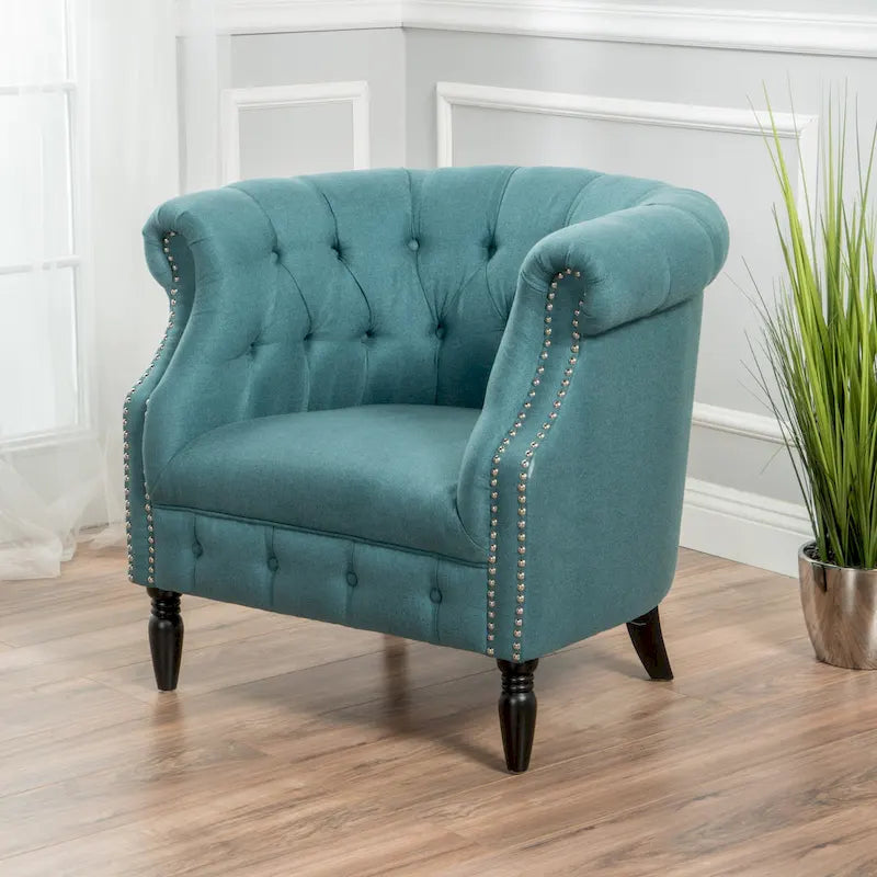 Tufted Fabric Club Chair
