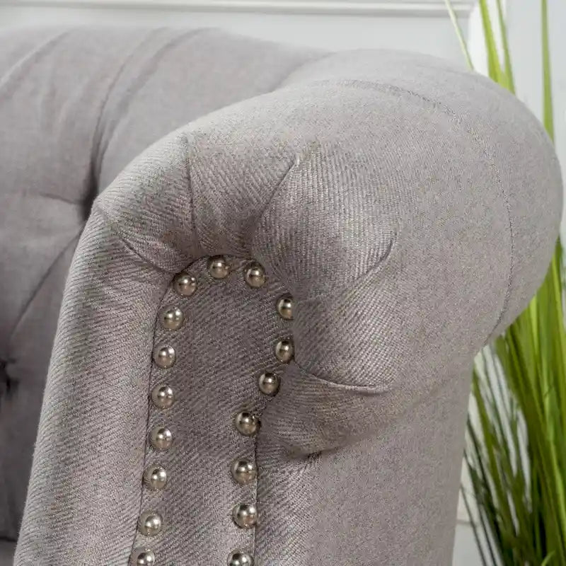 Tufted Fabric Club Chair