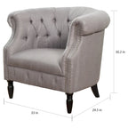 Tufted Fabric Club Chair