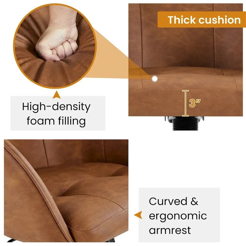 Desk Chair for Home Office, Height Adjustable 360Swivel Computer Chair