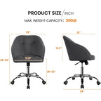 Desk Chair for Home Office, Height Adjustable 360Swivel Computer Chair