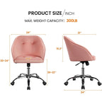 Desk Chair for Home Office, Height Adjustable 360Swivel Computer Chair