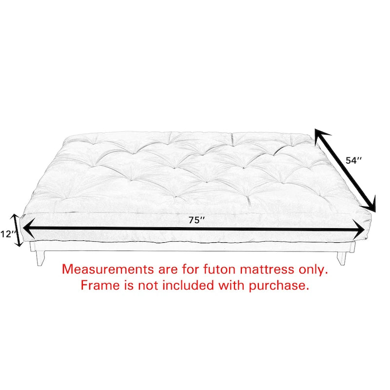 Full-size 12-inch Futon Mattress (Mattress Only)