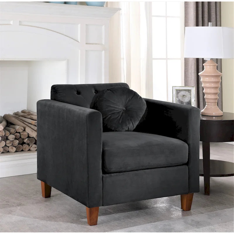 Velvet Classic Chesterfield Chair