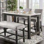 Rustic Black 60-inch Counter Height Table