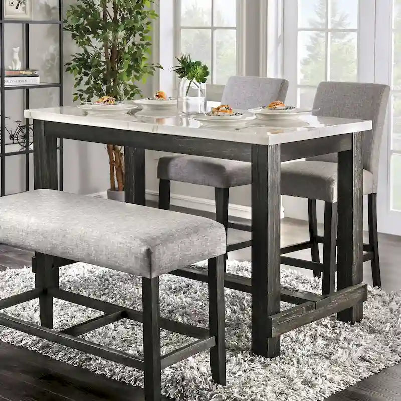 Rustic Black 60-inch Counter Height Table