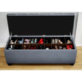 The Sole Candice Bay Blue Secret Shoe Storage Bench