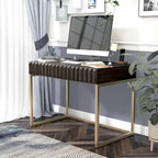 Modern 42-inch Metal Computer Desk with USBs by