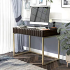 Modern 42-inch Metal Computer Desk with USBs by