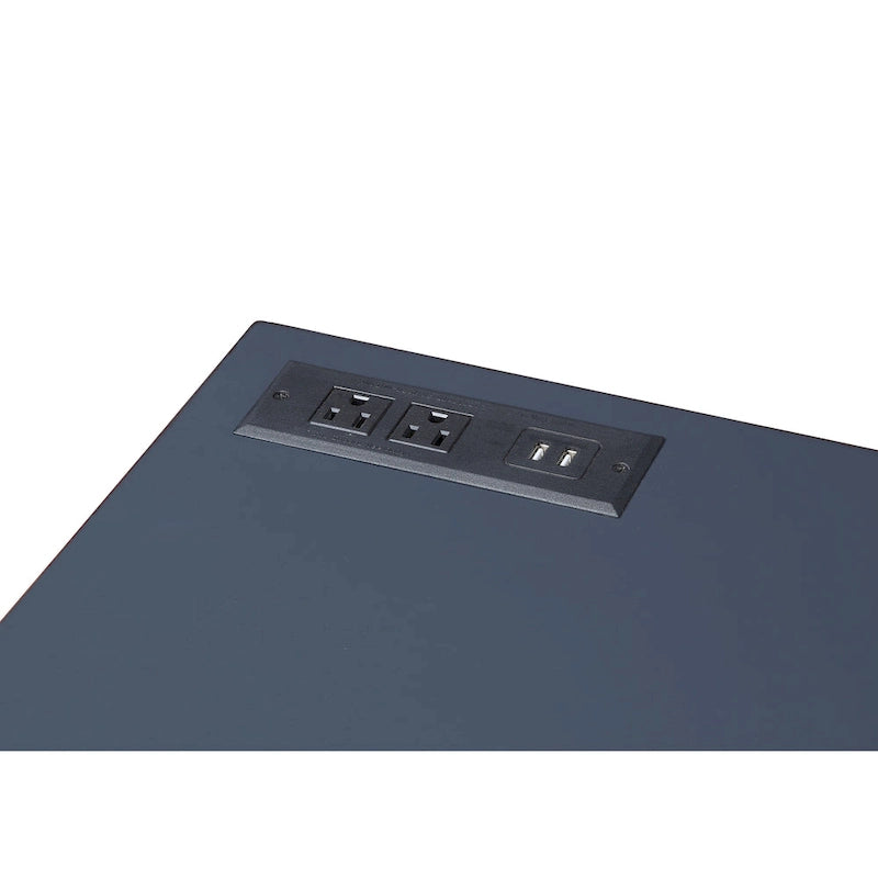 Modern 42-inch Metal Computer Desk with USBs by