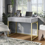 Modern 42-inch Metal Computer Desk with USBs by