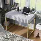 Modern 42-inch Metal Computer Desk with USBs by