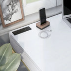 Modern 42-inch Metal Computer Desk with USBs by