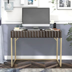 Modern 42-inch Metal Computer Desk with USBs by