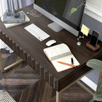 Modern 42-inch Metal Computer Desk with USBs by