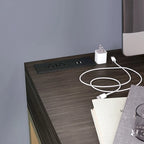 Modern 42-inch Metal Computer Desk with USBs by