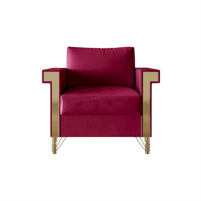 Luxurious Velvet Upholstered Arm Chair