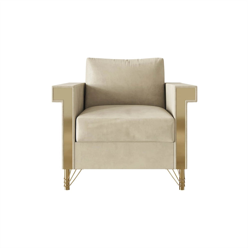 Luxurious Velvet Upholstered Arm Chair