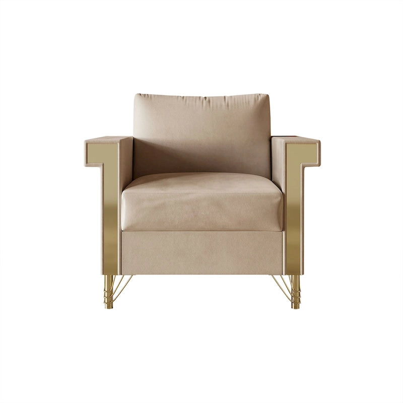 Luxurious Velvet Upholstered Arm Chair