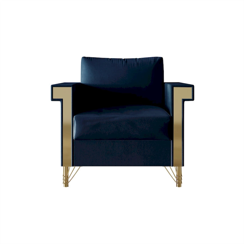Luxurious Velvet Upholstered Arm Chair