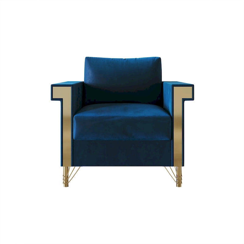 Luxurious Velvet Upholstered Arm Chair