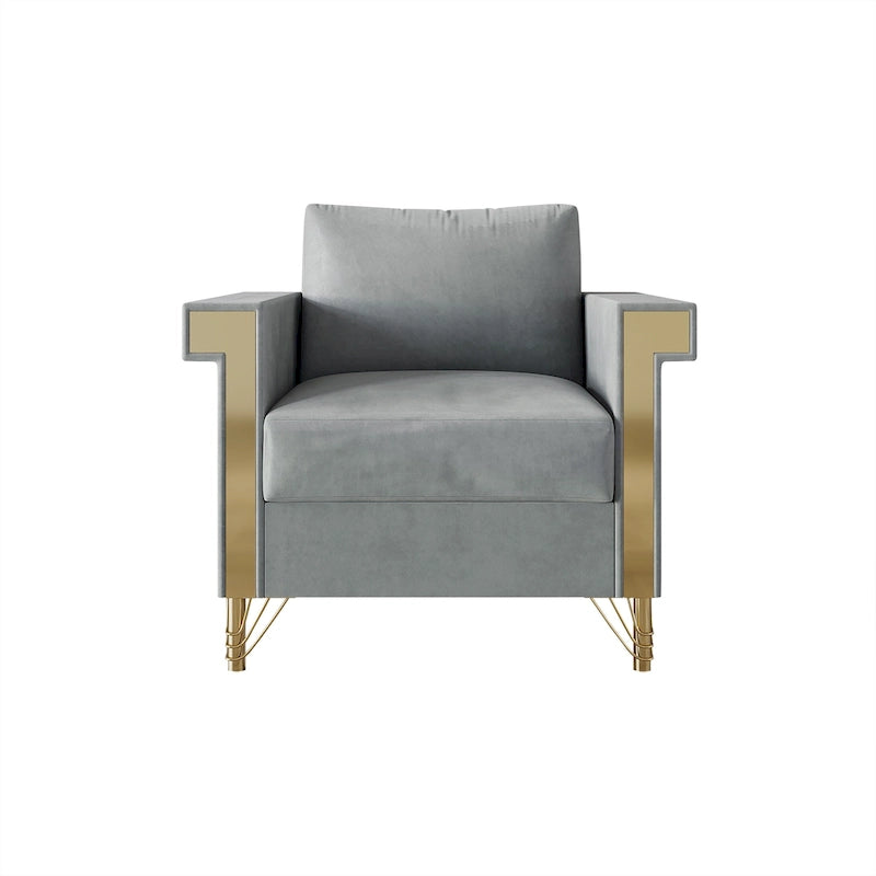 Luxurious Velvet Upholstered Arm Chair