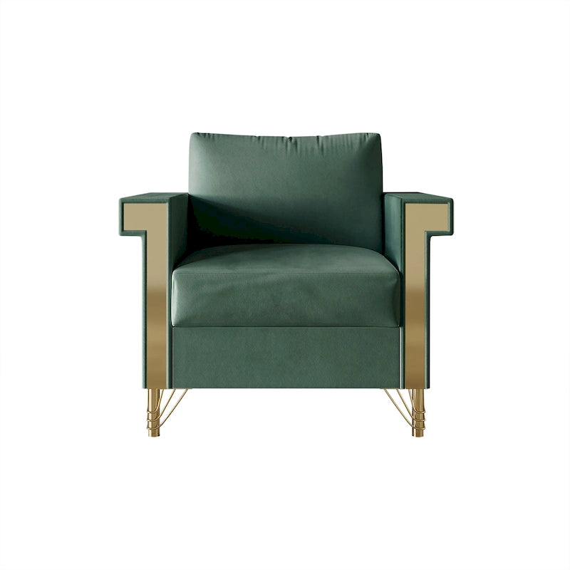 Luxurious Velvet Upholstered Arm Chair