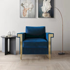 Luxurious Velvet Upholstered Arm Chair