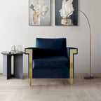Luxurious Velvet Upholstered Arm Chair