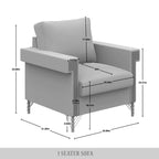 Luxurious Velvet Upholstered Arm Chair