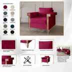Luxurious Velvet Upholstered Arm Chair