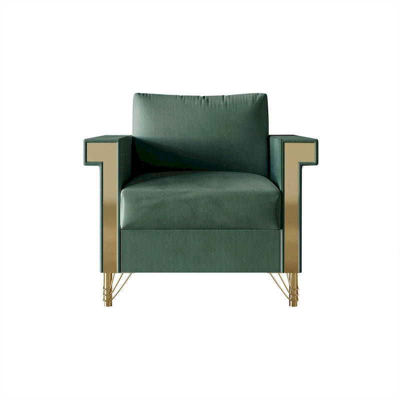 Luxurious Velvet Upholstered Arm Chair
