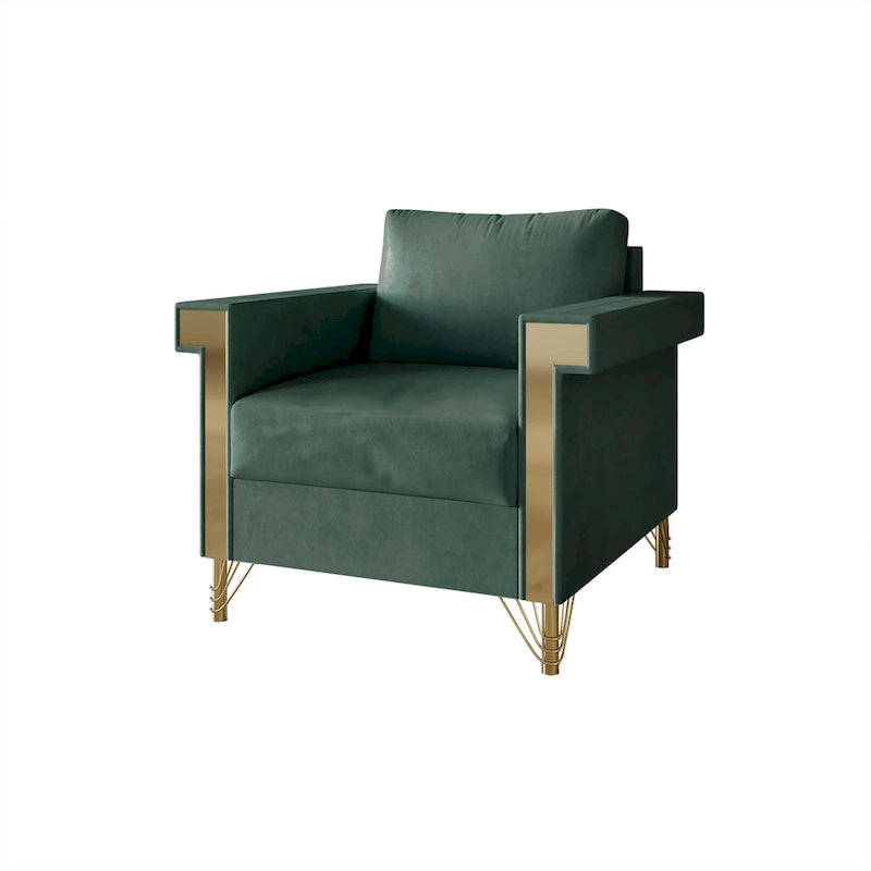 Luxurious Velvet Upholstered Arm Chair