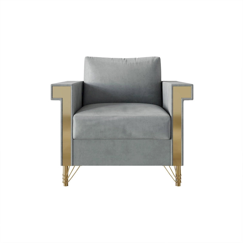 Luxurious Velvet Upholstered Arm Chair