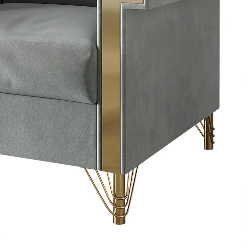 Luxurious Velvet Upholstered Arm Chair