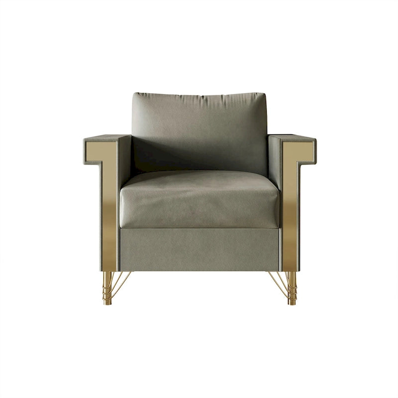 Luxurious Velvet Upholstered Arm Chair