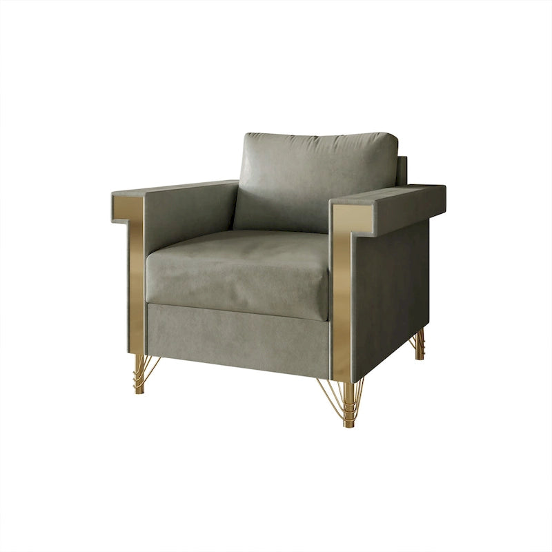 Luxurious Velvet Upholstered Arm Chair