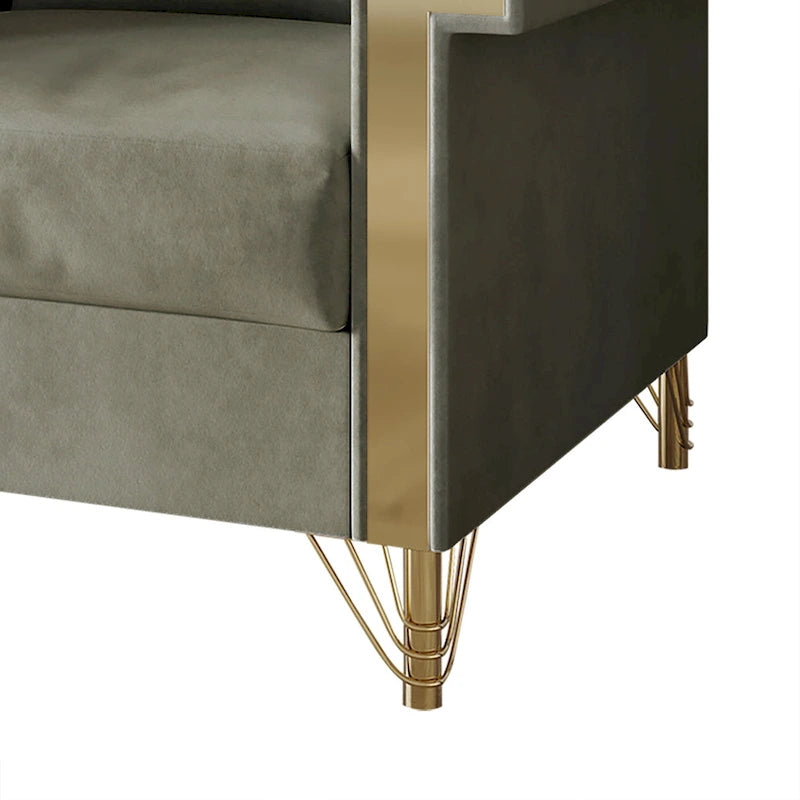 Luxurious Velvet Upholstered Arm Chair