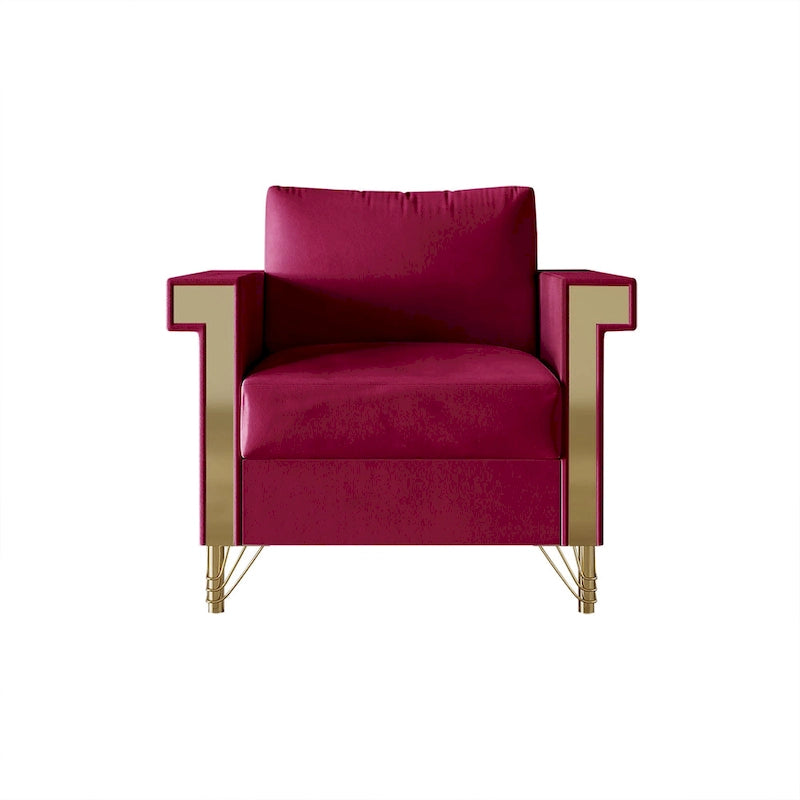 Luxurious Velvet Upholstered Arm Chair
