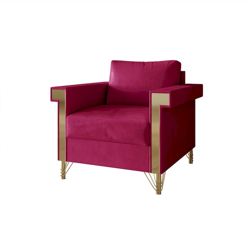 Luxurious Velvet Upholstered Arm Chair
